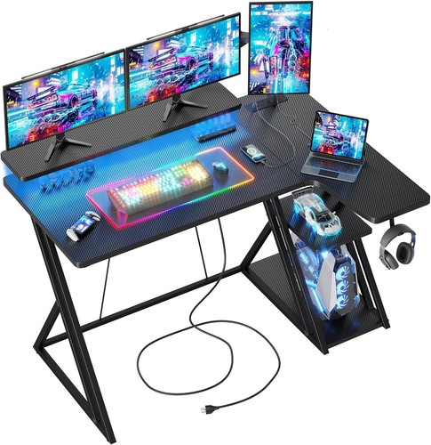 Shaped gaming desk - gaming,