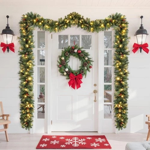 Pre lit artificial christmas - artificial,