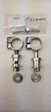TRIUMPH T120 TR6 T140 BONNEVILLE  X75 HANDLEBAR P CLAMPS ONE NEW ONE GOOD USED