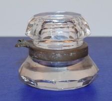 Vintage Glass Ink Pot Inkwell