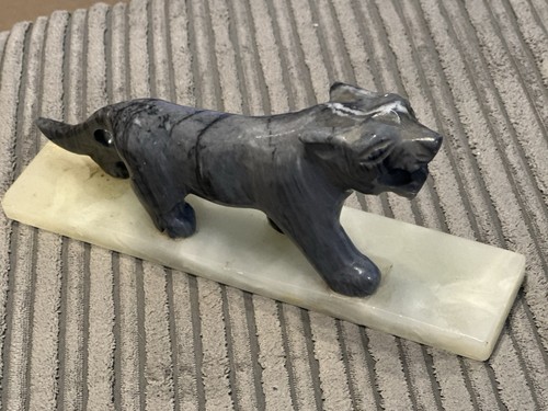 Polished carved stone - stone, tiger