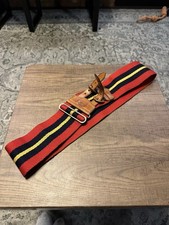 Genuine British Army Royal Artillery Double Buckle Stable Belt vintage 38”