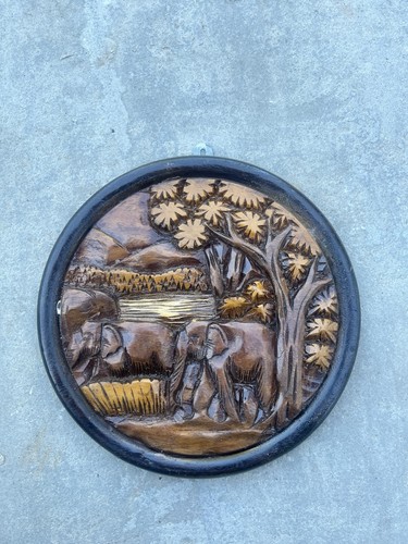 Thai wood carving - carving, elephants