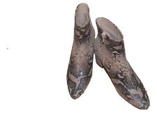 New M&S COLLECTION Animal Print Vegan Friendly Block Heel Ankle Boots Sz UK 3 