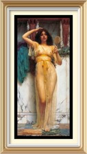 JOHN WILLIAM GODWARD Victorian Wall Art Print Portrait of Nude Woman MIRROR