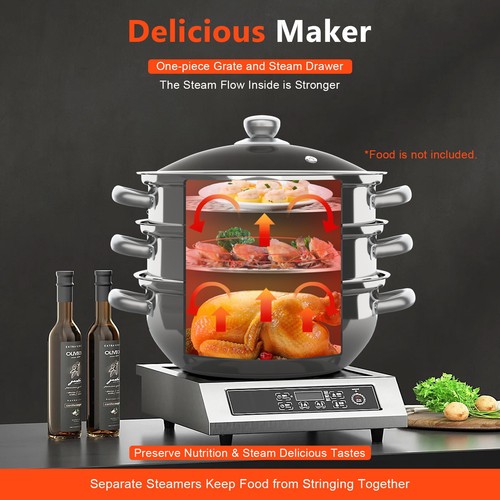 28cm tiers stainless steel - 3,
