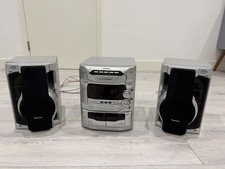 Panasonic SA-AK28 5-CD Changer and Cassette Tape Stereo with 2 X Subwoofers
