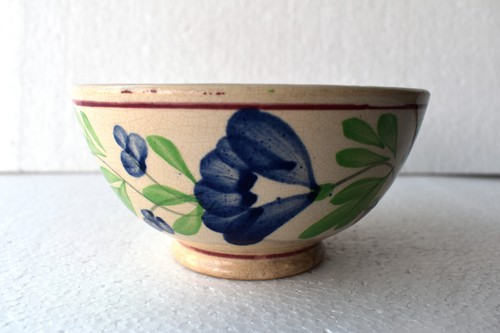 Antique french faience floral - faience,