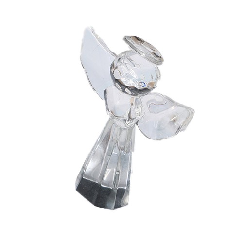 Clear glass angel adornment - glass,