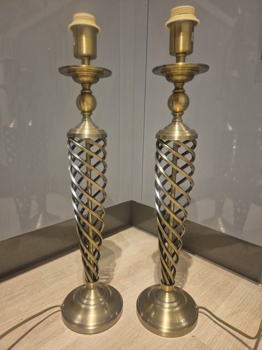Pair brass table - pair, of