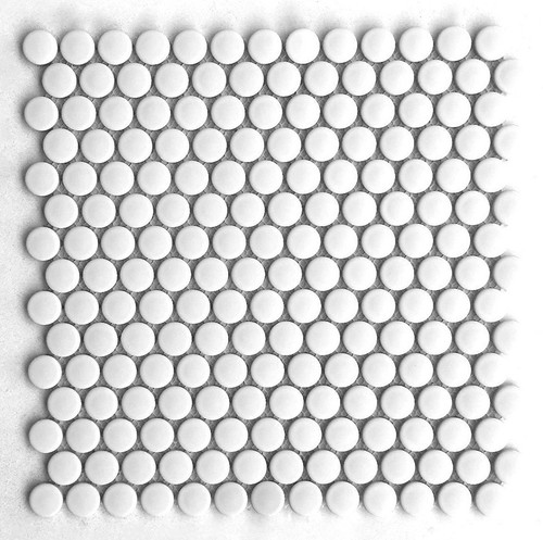 Penny round shiny white - penny,