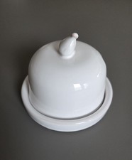 White Butter Dish and Lid