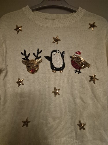Cream christmas jumper - cream,
