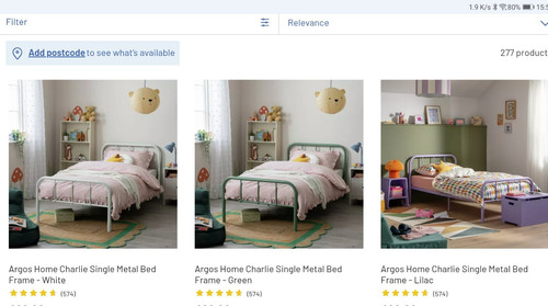 3ft single metal bed frame - 3ft,