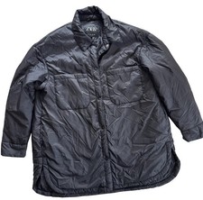 ZARA PUFFER SHIRT JACKET Black
