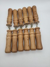 Vtg Retro Oak Finial Legs MCM