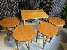 Paul Hundevad Danish Mid Century Teak Nest of 5 Tables Vintage Scandinavian 