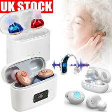 Rechargeable Digital Hearing Aids In-Ear Invisible Sound Voice Amplifier UK