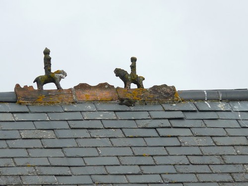 Photo 6x4 detail old roof - photo, of