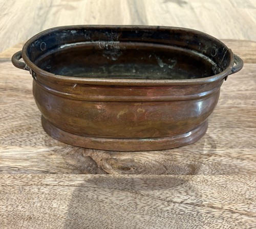 Vintage solid copper oval - vintage,