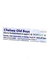 Ticket Henley Town v Chelsea Old Boys Charity Match 2005/06