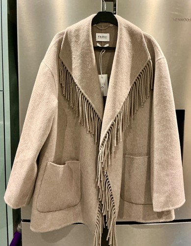 Nicole farhi coat fringed - coat,