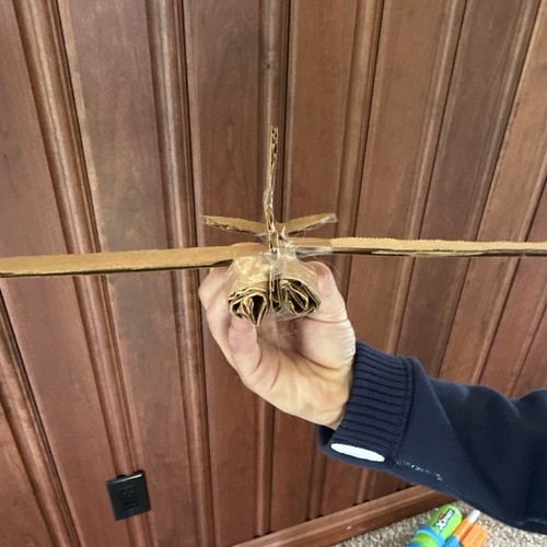 Handmade cardboard airplane - handmade,