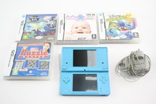 Nintendo DSi Blue w/ Official Charger & Games Inc Disney Friends *Working* 