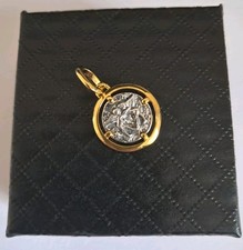 Lovely PANDORA Cupids Medallion Charm Sterling silver, 14k gold plating