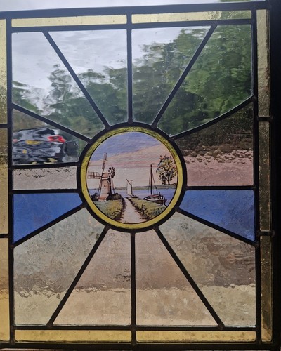 Stained glass panel - glass, with
