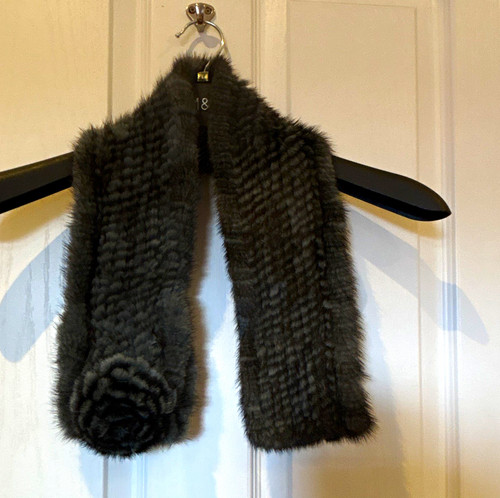 Grey mink fur - mink,