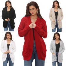 Ladies Cardigan Chunky Cable