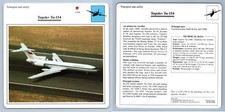 Tupolev Tu-154 - Transport - Warplanes Collectors Club Card