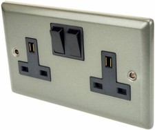 Volex 2 Gang 13A Switched Twin