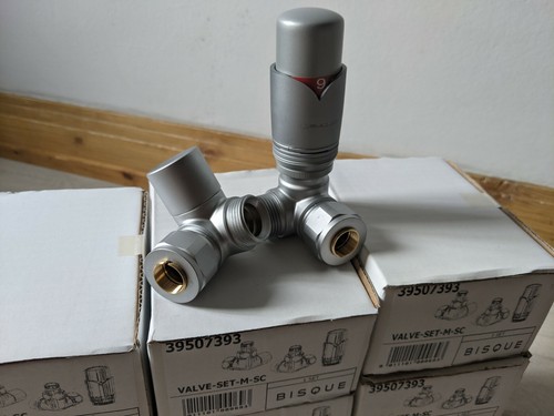 Bisque radiator corner valves - corner,