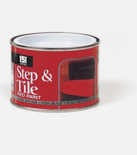 Step tile red paint - &,