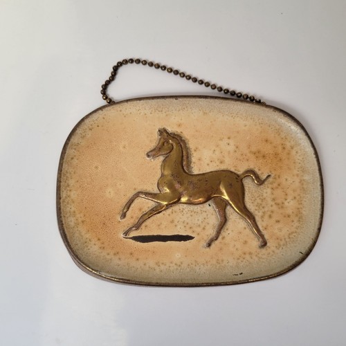 Vintage brass horse wall - vintage,