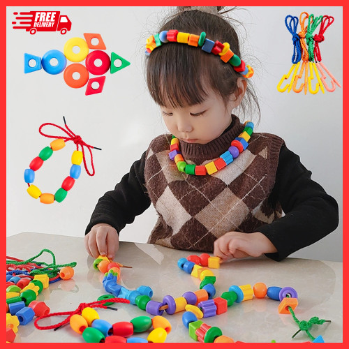 Montessori bead threading - threading, toy