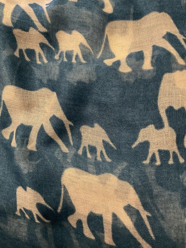 Sky blue elephant scarf - sky,