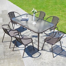 3/5/7 Pieces Garden Bistro Patio Furniture 60-150cm Table Set Chair Waterproof