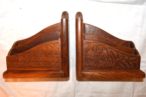 Indian teak quality bookends - quality,