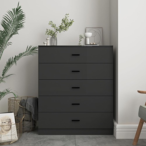 Drawer black wooden - 5, chest