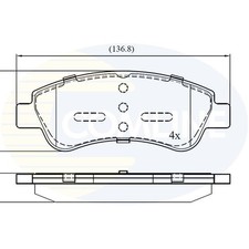 Brake Pads Set For Citroen C3