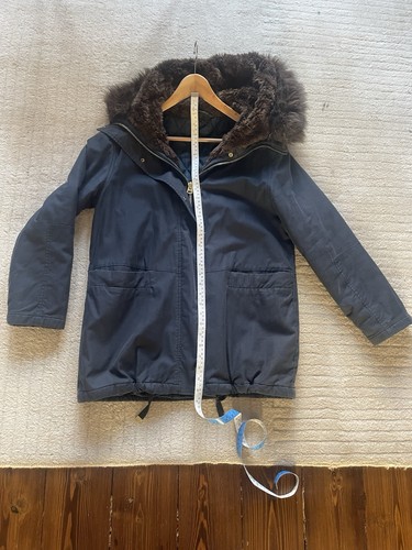 Topshop navy parka style coat - navy,