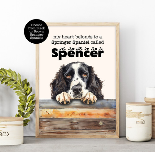 Personalised springer spaniel - personalised,