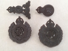 Royal Pioneer Corps, Engineers & Army Catering Economy Plastic Cap Badges X 4