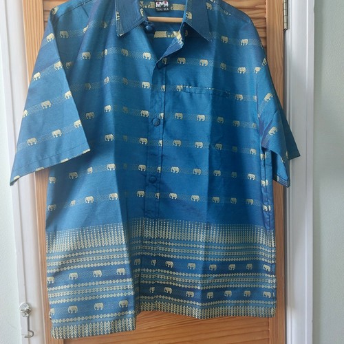 Rossukon thai silk mens shirt - thai,