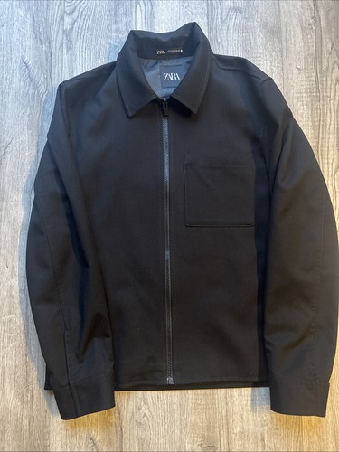 Men black zara jacket size - black,
