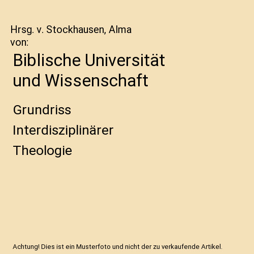 Biblische universität und - universität,