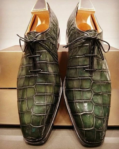 Handmade men green - men, crocodile